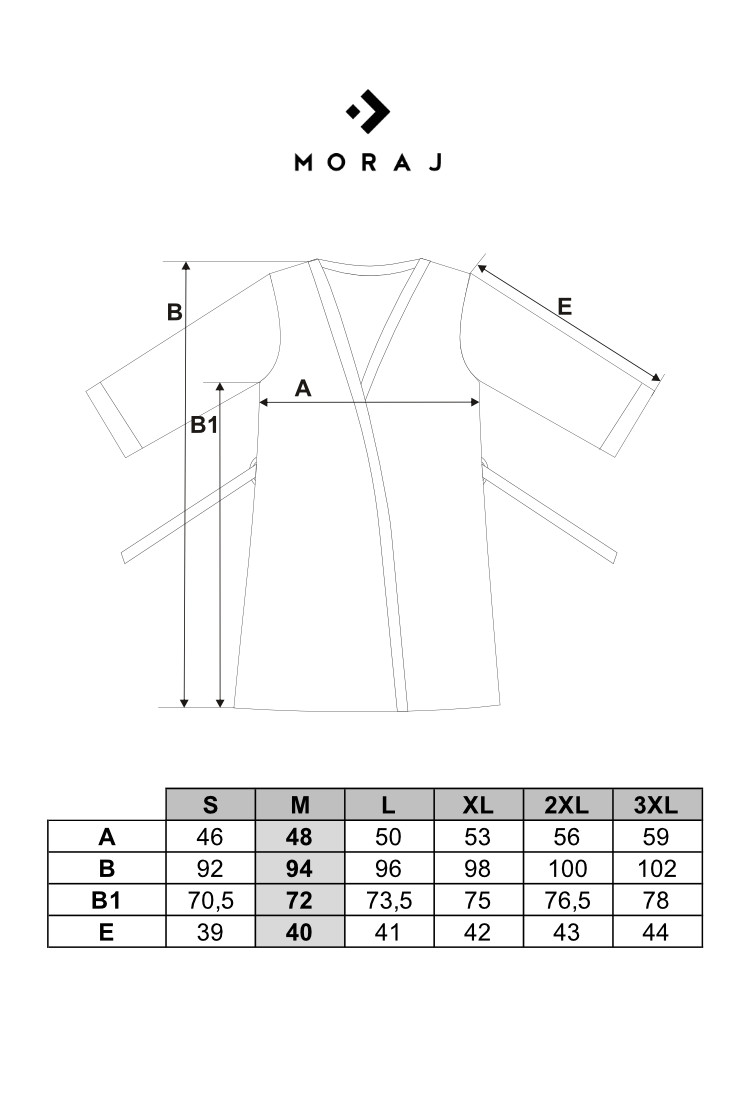 Krótki szlafrok damski Plus Size z prążkowanej dzianiny Krótki szlafrok damski Plus Size z prążkowanej dzianiny