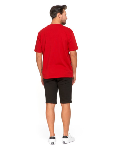 Koszulki, topy, koszule - Bawełniany T-shirt męski oversize BORDOWY - produkt 9