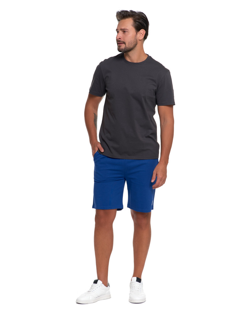 Koszulki, topy, koszule - T-shirt męski bawełniany bez bocznych szwów GRAFIT - produkt moraj.pl 3
