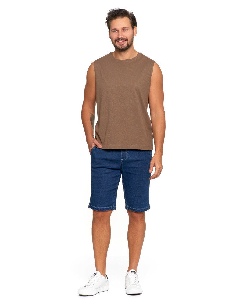 Koszulki, topy, koszule - Męska koszulka tank top BRĄZOWY - produkt moraj.pl 4