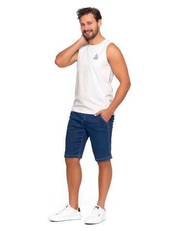 Koszulki, topy, koszule - Męska koszulka Tank Top z marinistycznym motywem BIAŁY - produkt 2