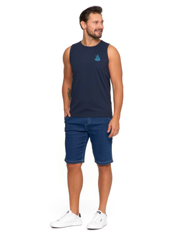 Koszulki, topy, koszule - Męska koszulka Tank Top z marinistycznym motywem GRANATOWY - produkt 2