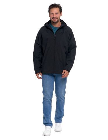 Odzież wierzchnia - Kurtka przejściowa unisex przeciwdeszczowa CZARNY - produkt 6