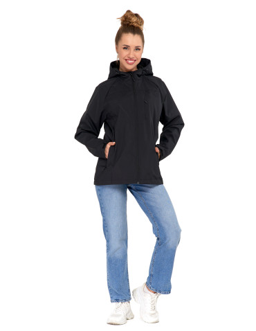 Odzież wierzchnia - Kurtka przejściowa unisex przeciwdeszczowa CZARNY - produkt 16