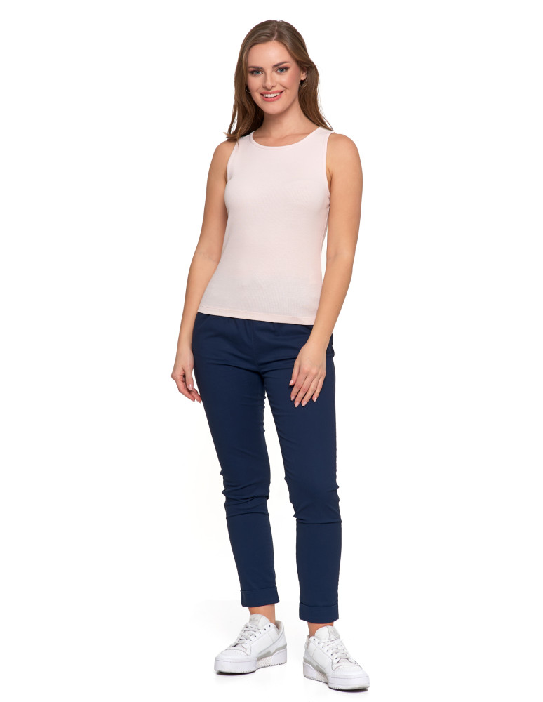 Koszulki i topy - Damska koszulka Tank Top w prążek RÓŻOWY - produkt moraj.pl 1