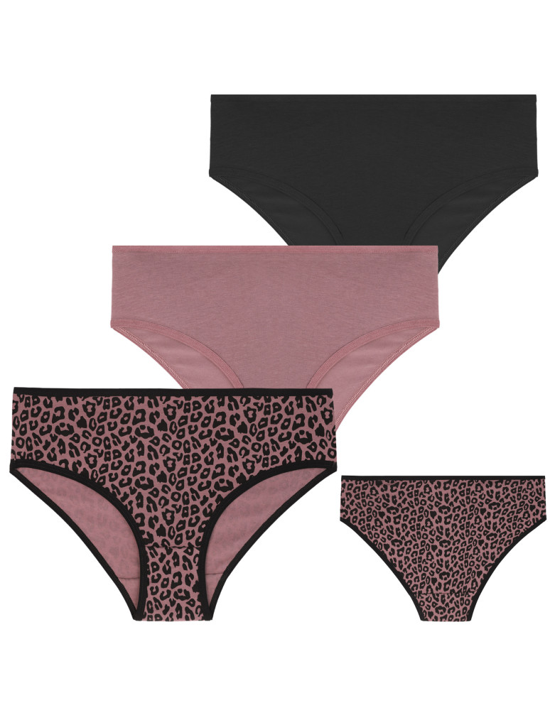 Figi - Damskie majtki figi bikini z bawełny 3-pak WIELOKOLOROWY - produkt moraj.pl 1