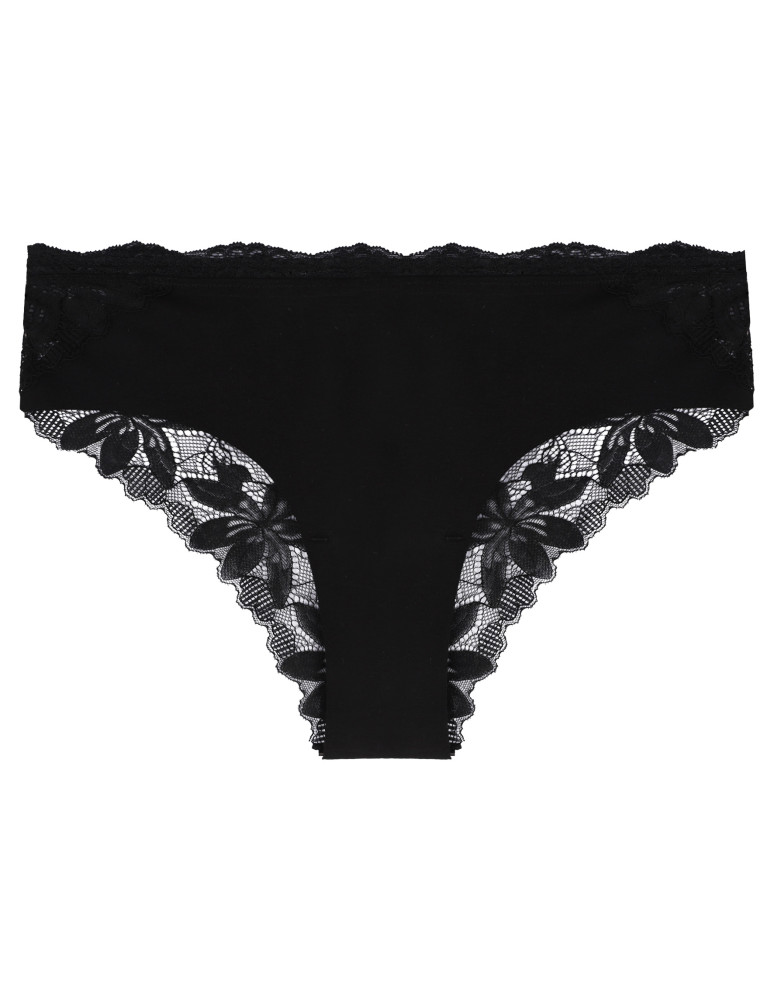 Figi - Majtki bawełniane damskie figi bikini koronkowy tył 6-pak WIELOKOLOROWY - produkt moraj.pl 2