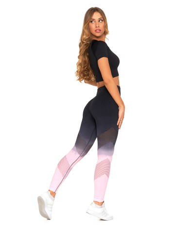 Legginsy - Legginsy damskie push-up z wysokim stanem sportowe GRAFIT - produkt 3