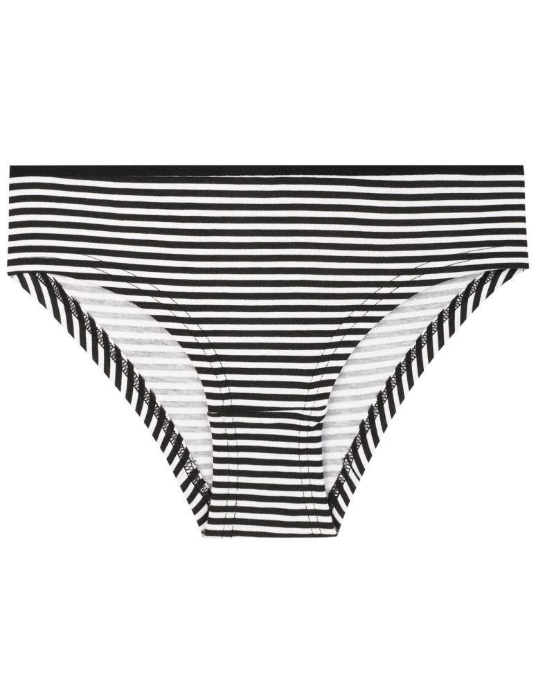 Figi - Damskie majtki figi bikini w paski i jednolite 4-pak WIELOKOLOROWY - produkt moraj.pl 4