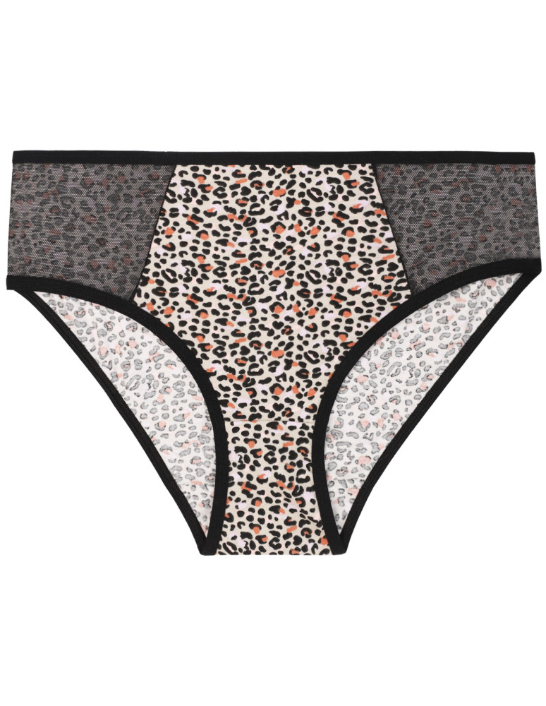 Figi - Majtki damskie figi bikini z siateczką 3-pak WIELOKOLOROWY - produkt moraj.pl 2