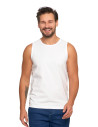 Tank top męski bawełniany koszulka bez rękawów BIAŁY
