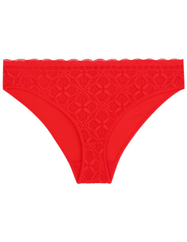 Figi - Damskie majtki figi mini bikini w koronkowe wzory 3-pak WIELOKOLOROWY - produkt 3