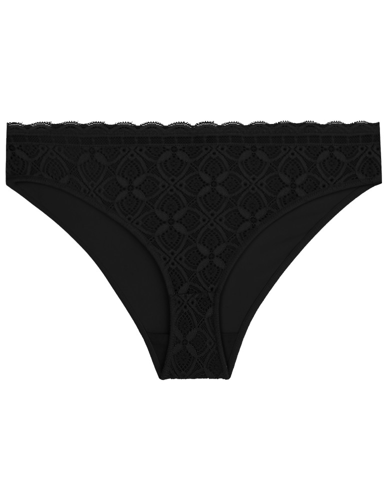 Figi - Damskie majtki figi mini bikini w koronkowe wzory 3-pak WIELOKOLOROWY - produkt moraj.pl 5