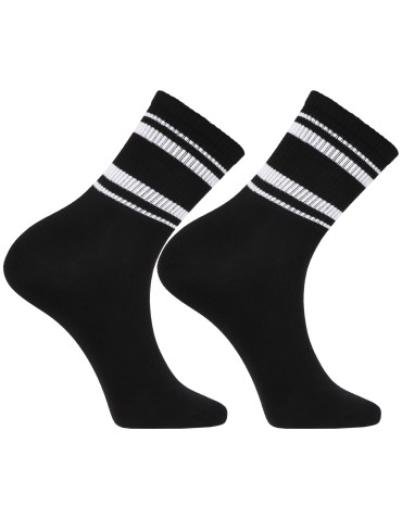 Stopki - Skarpetki bawełniane unisex 3-pak CZARNY - produkt 4