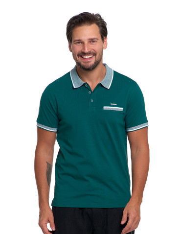 Polo - Koszulka męska polo bawełniana ZIELONY - produkt 1