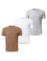 Koszulka męska bawełniana T-shirt z okrągłym dekoltem 3-pak WZÓR 4