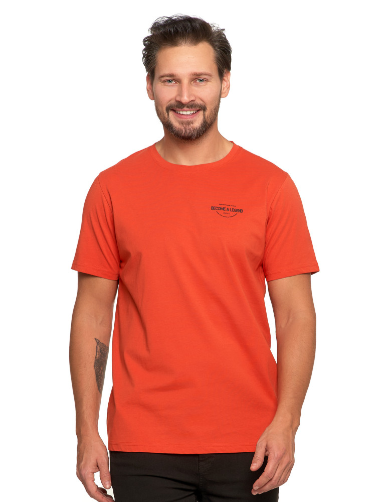 Koszulki, topy, koszule - T-shirt męski bawełniany koszulka z nadrukiem POMARAŃCZOWY - produkt moraj.pl 1