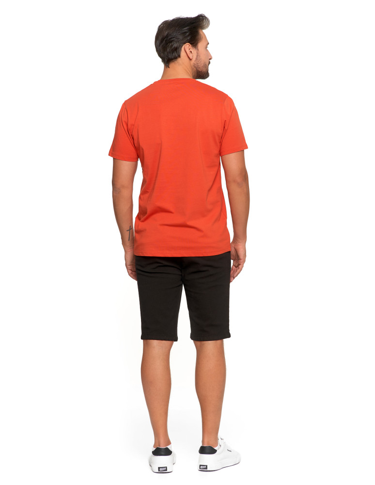 Koszulki, topy, koszule - T-shirt męski bawełniany koszulka z nadrukiem POMARAŃCZOWY - produkt moraj.pl 3