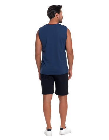 Koszulki, topy, koszule - Koszulka męska tank top bez rękawów NIEBIESKI - produkt 3