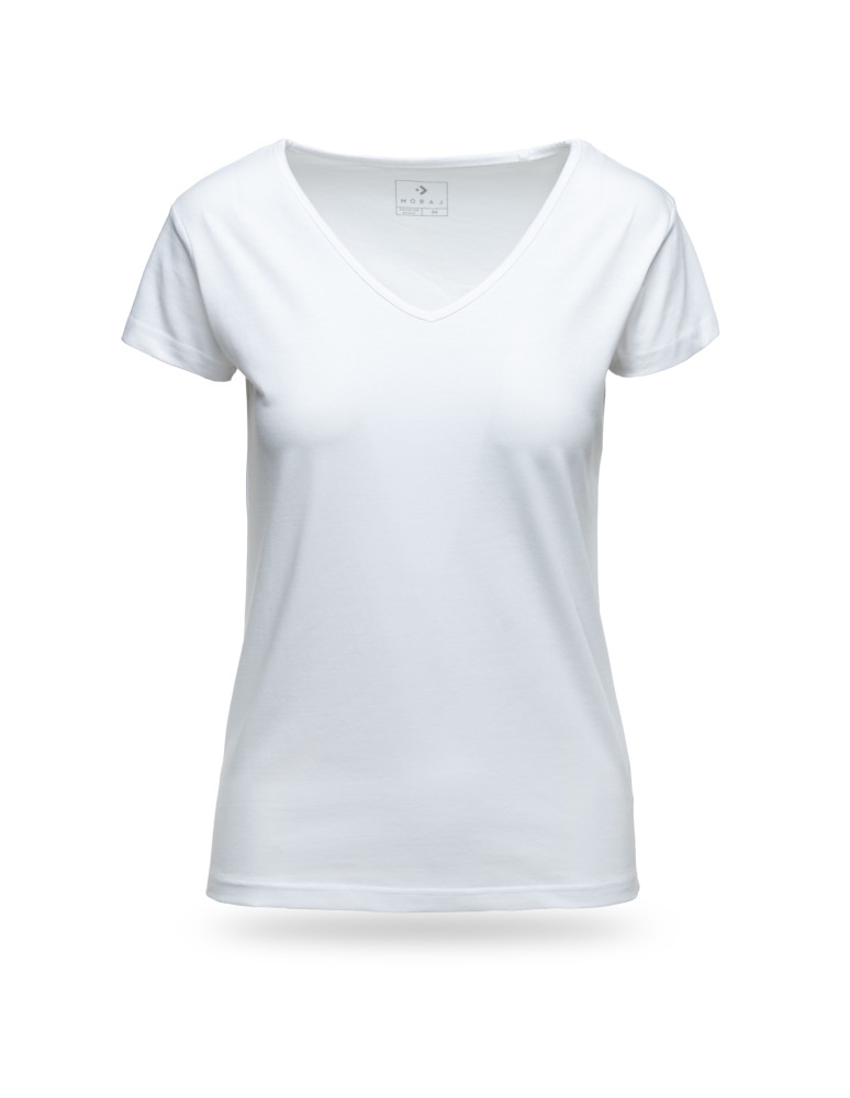 Koszulki i topy - Koszulka damska T-shirt z dekoltem w serek 3-pak WIELOKOLOROWY - produkt moraj.pl 10