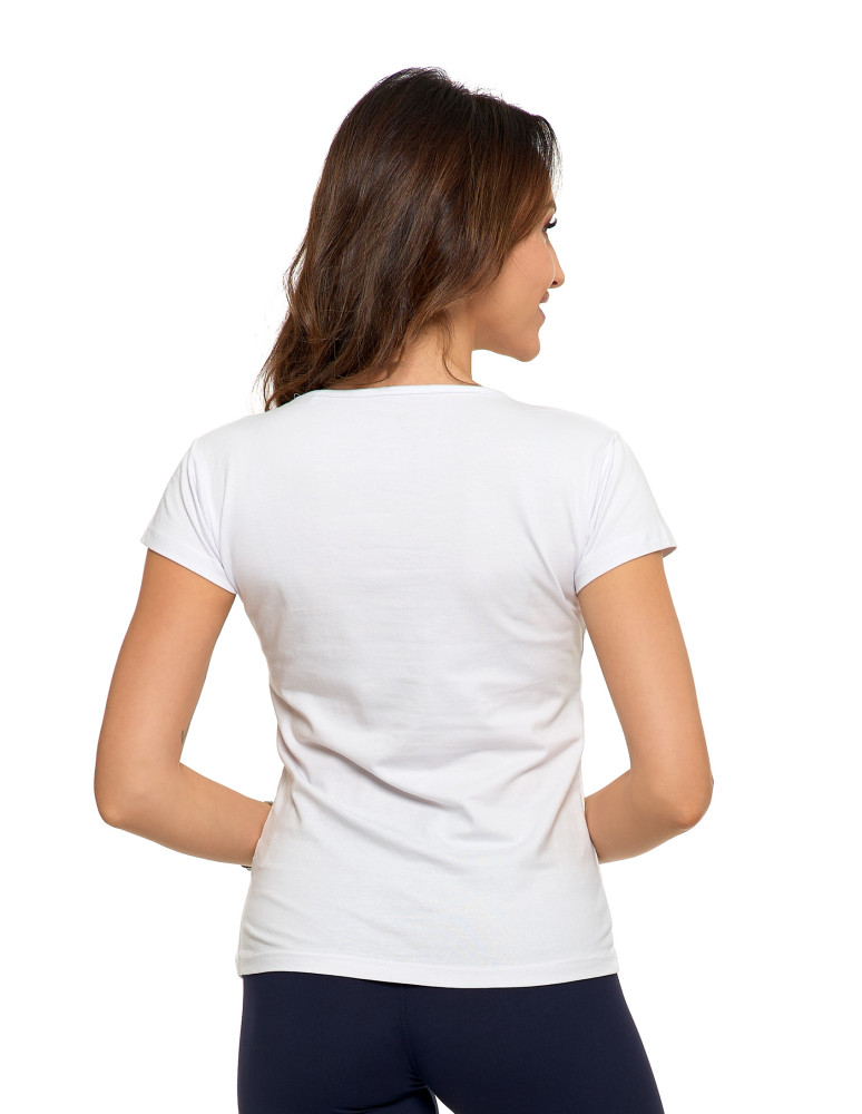 Koszulki i topy - Koszulka damska T-shirt z dekoltem w serek 3-pak WIELOKOLOROWY - produkt moraj.pl 9