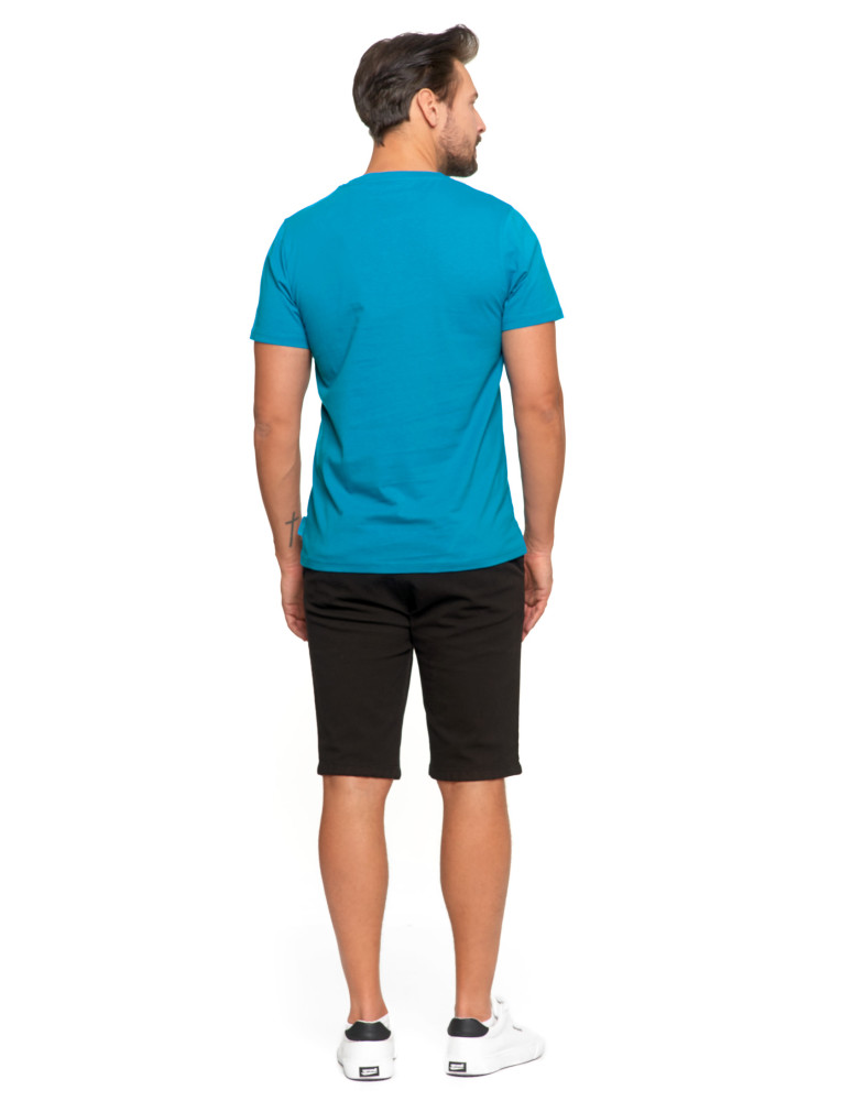 Koszulki, topy, koszule - T-shirt męski z nadrukiem żaglówki NIEBIESKI - produkt moraj.pl 4