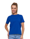 Koszulka damska bawełna Premium T-shirt dekolt okrągły NIEBIESKI