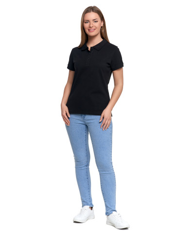 Polo - Koszulka polo damska z kołnierzykiem CZARNY - produkt 4