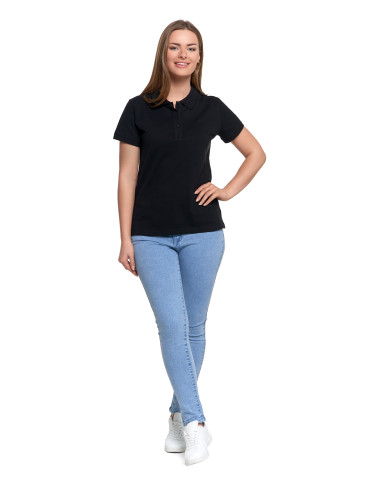 Polo - Koszulka polo damska z kołnierzykiem CZARNY - produkt 5