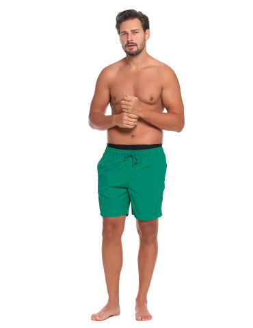 Szorty kąpielowe - Kąpielówki męskie szorty plażowe z kieszeniami ZIELONY - produkt 2
