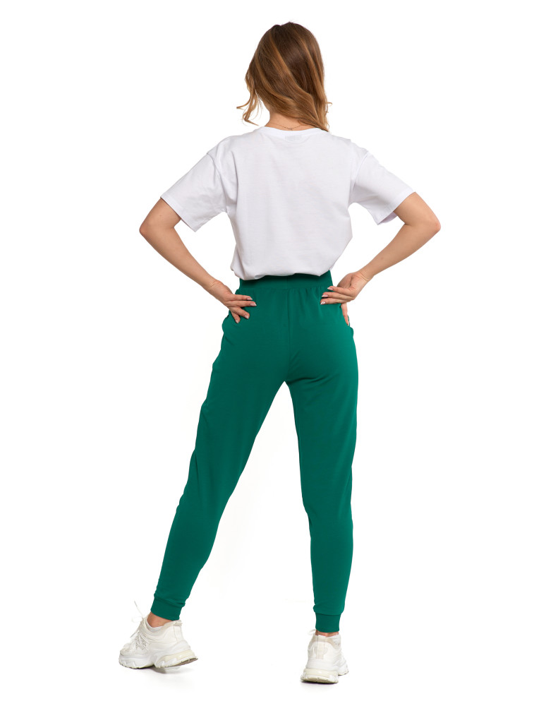 Spodnie - Spodnie damskie dresowe basic ZIELONY - produkt moraj.pl 3