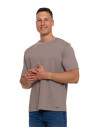 T-shirt męski klasyczny bawełniany PREMIUM BEŻOWY
