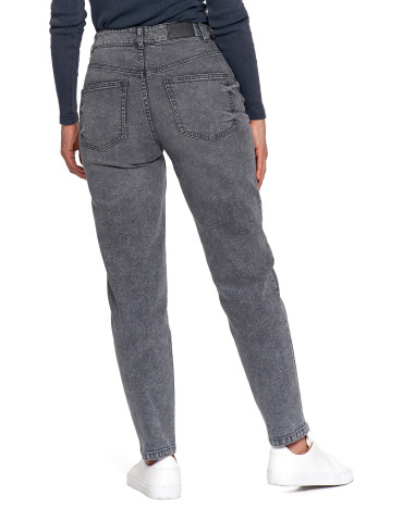 Spodnie - Damskie spodnie jeansowe mom fit SZARY - produkt 8