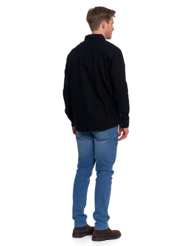 Koszulki, topy, koszule - Koszula męska jeansowa denim klasyczna CZARNY - produkt 10