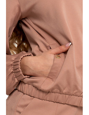 Bluzy - Bluza damska dresowa bez kaptura BEŻOWY - produkt 10