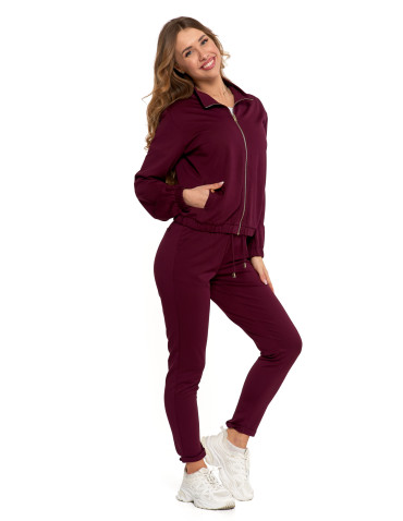 Nowości - Bluza damska dresowa bez kaptura BORDOWY - produkt 9