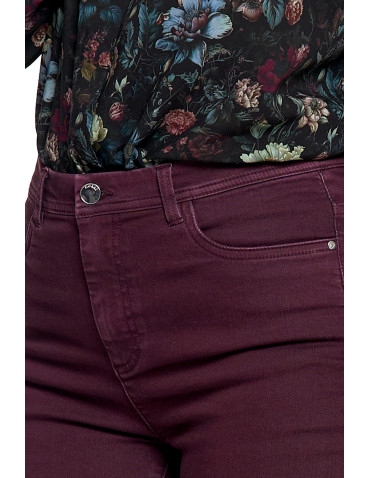 Nowości - Spodnie damskie skinny elastyczne FIOLETOWY - produkt 8