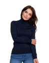 Damski golf sweter z wiskozy GRANATOWY