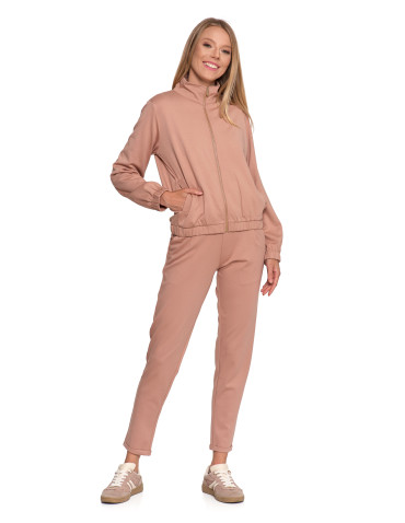 Bluzy - Bluza damska dresowa bez kaptura BEŻOWY - produkt 1