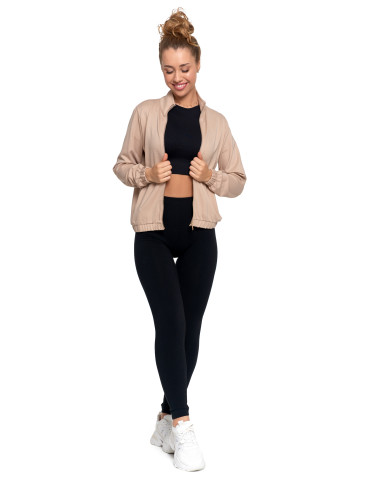 Legginsy - Legginsy damskie ocieplane z wysokim stanem i szerokim pasem CZARNY - produkt 7