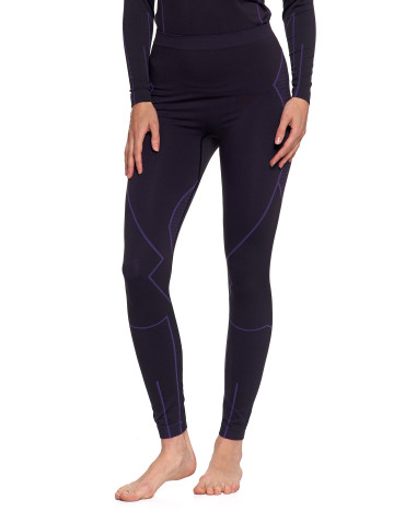 Bielizna termoaktywna - Damskie legginsy termoaktywne bezszwowe FIOLETOWY - produkt 5