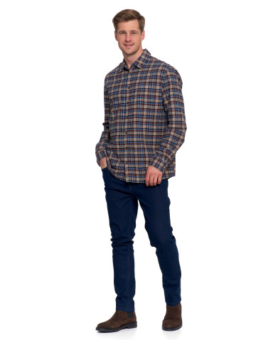 Koszulki, topy, koszule - Koszula męska flanelowa w kratę WZÓR 2 - produkt 3