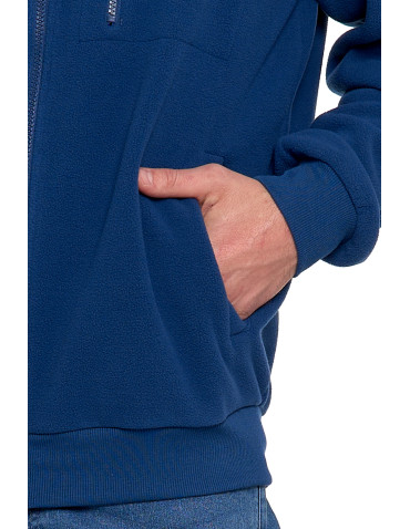 Odzież wierzchnia - Polar męski zapinany na zamek ze stójką i kieszeniami JEANS - produkt 3