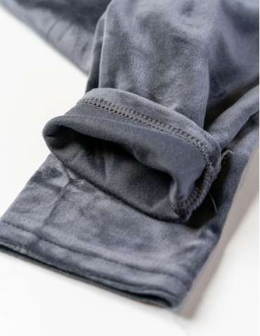 Legginsy - Legginsy damskie welurowe z wysokim stanem SZARY - produkt 2
