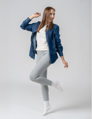 Legginsy - Klasyczne bawełniane legginsy damskie WIELOKOLOROWY - produkt 12
