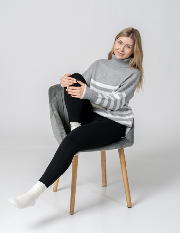 Legginsy - Klasyczne bawełniane legginsy damskie WIELOKOLOROWY - produkt 26