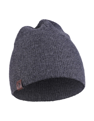 Czapki - Czapka damska z wełny merino SZARY - produkt 1