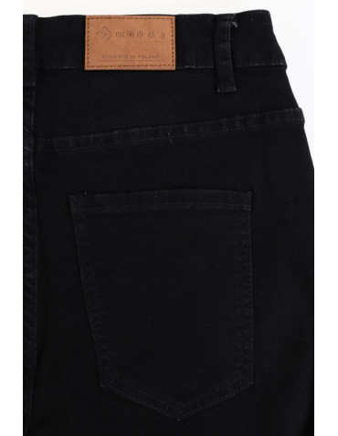 Spodnie - Spodnie damskie jeansowe mom fit CZARNY - produkt 5