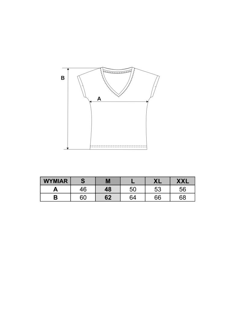 T-shirt damski z dekoltem w serek T-shirt damski z dekoltem w serek
