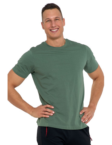 Koszulki, topy, koszule - Koszulka męska bawełniana T-shirt KHAKI - produkt 1